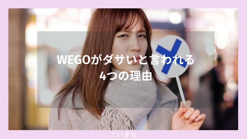 WEGOがダサいと言われる4つの理由