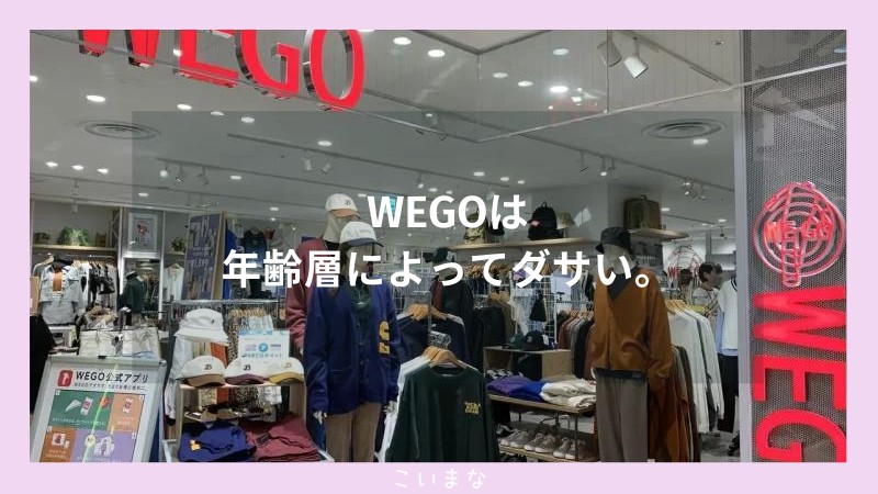 WEGOは年齢層によってダサい。