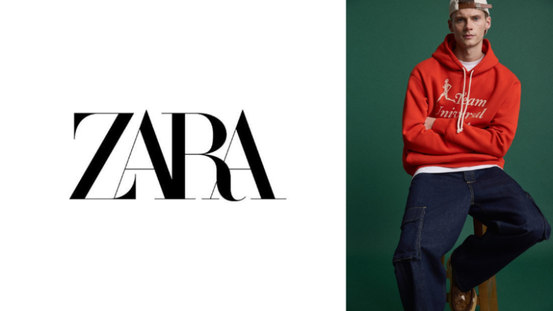 ZARA　ロゴ＋コーデ