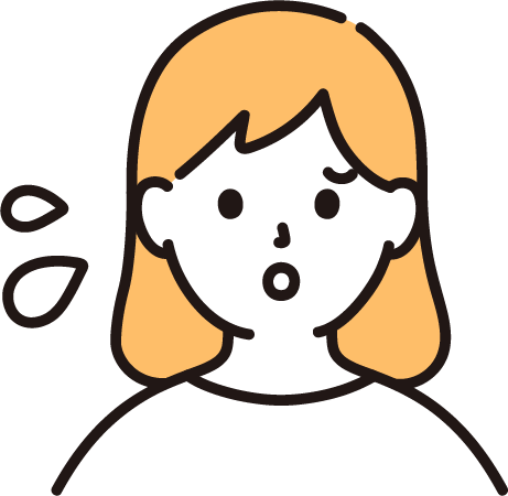 女性が悩んでいるイラスト