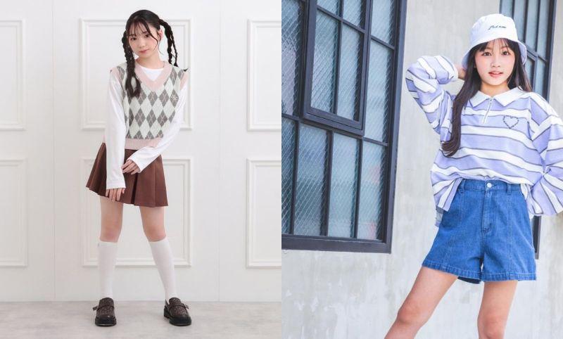 中学生女子向けピンクラテコーデ