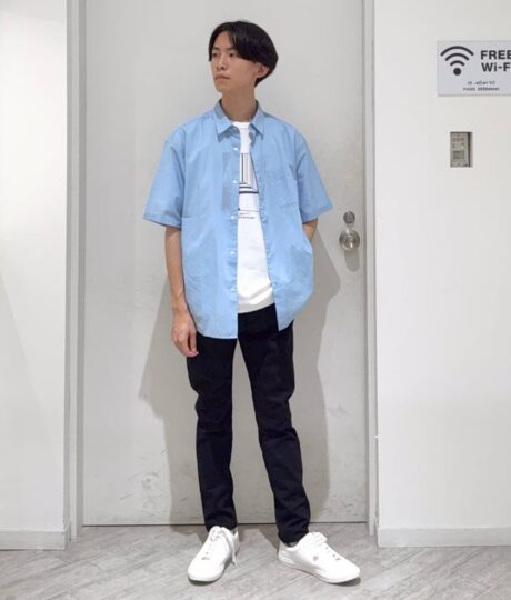 高校生向け爽やかシャツコーデ
