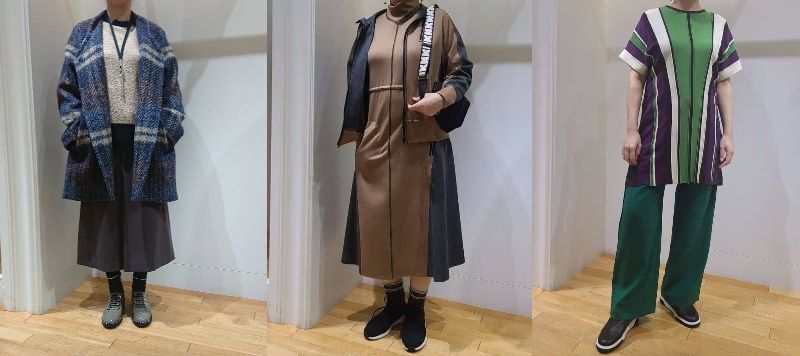 体型カバーを意識したHIROKO KOSHINOの60代コーデ