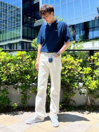 LACOSTEの60代男性向けカジュアルコーデ2025年11月