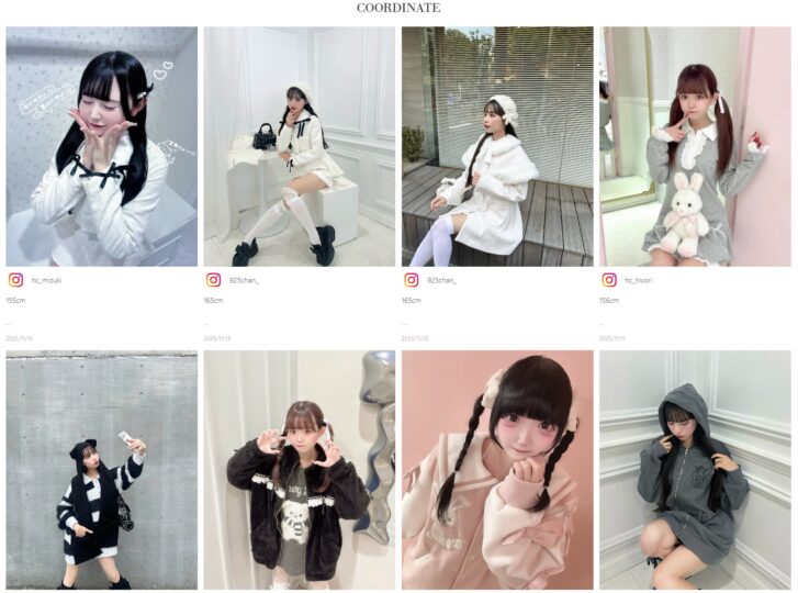 Honey Cinnamonのスタッフコーデ2025年11月