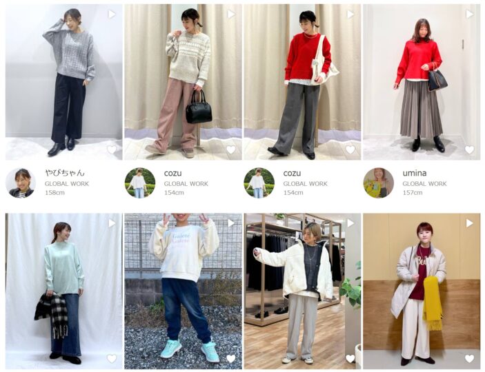 GLOBAL WORKのスタッフコーデ2025年12月