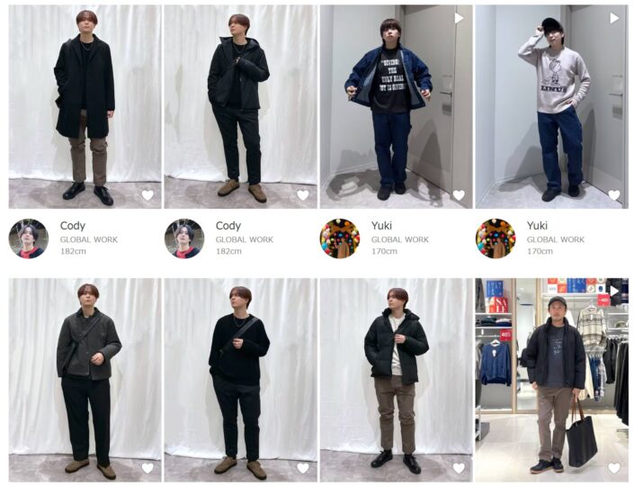 GLOBAL WORKのスタッフコーデ2025年12月